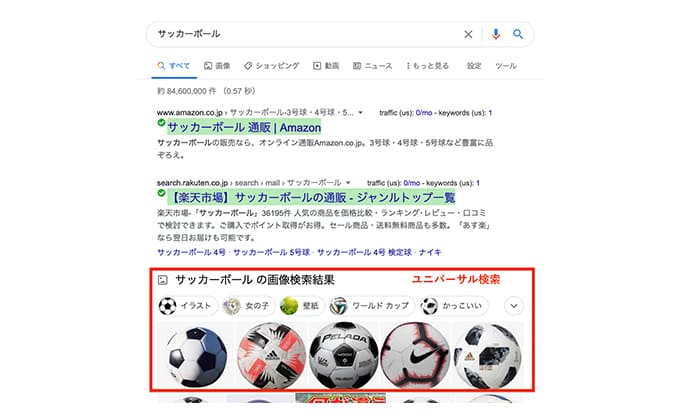 ユニバーサル検索とは